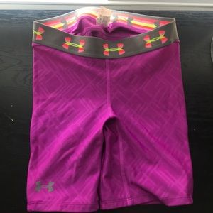 Padded under armour purple shorts
